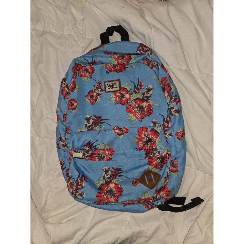 Rare Vans Disney star wars Yoda collaboration full size backpack bookbag tote!